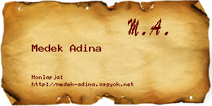 Medek Adina névjegykártya